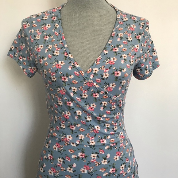 Cotton Crossover Floral Dress - Picture 2 of 5